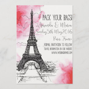 Destination Paris Wedding Save the date