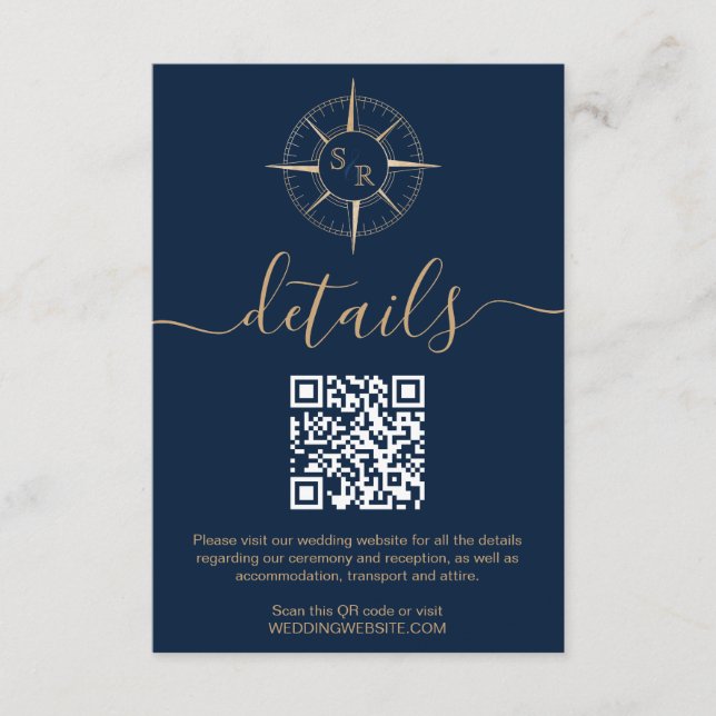 Destination Passport Compass QR Code Details Enclosure Card (Front)