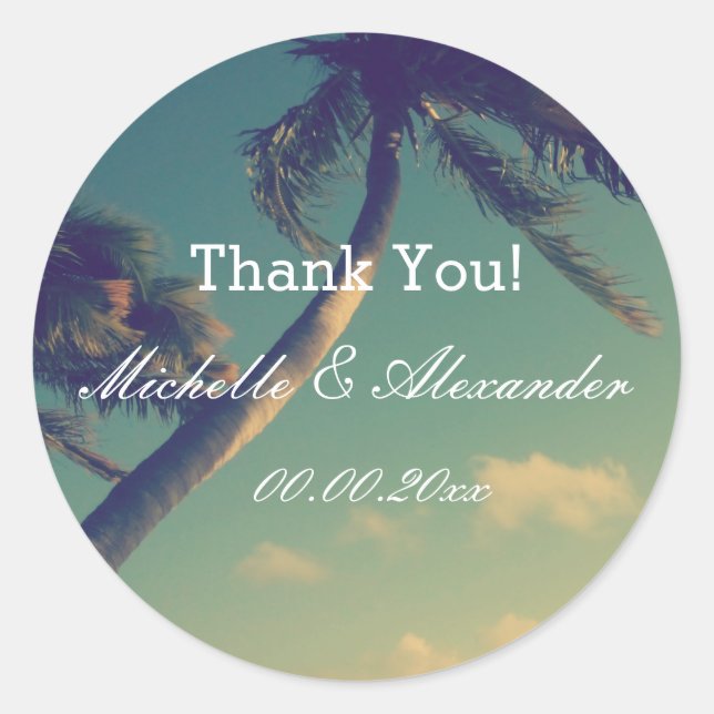 Destination plage mariage favoritisme autocollants (Devant)