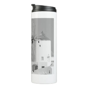 Destination Retirement Party Greek White Blue Thermal Tumbler