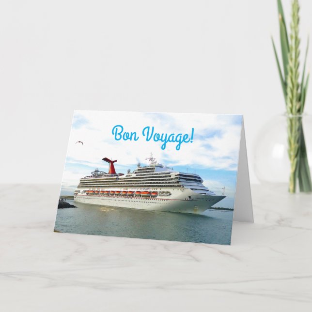 Destination Sunshine Custom Bon Voyage Holiday Card (Front)