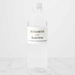 Destination Travel Theme Wedding Water Bottle Label