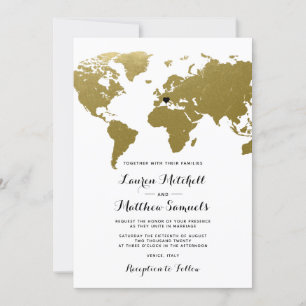 Destination Travel Wedding Invitation