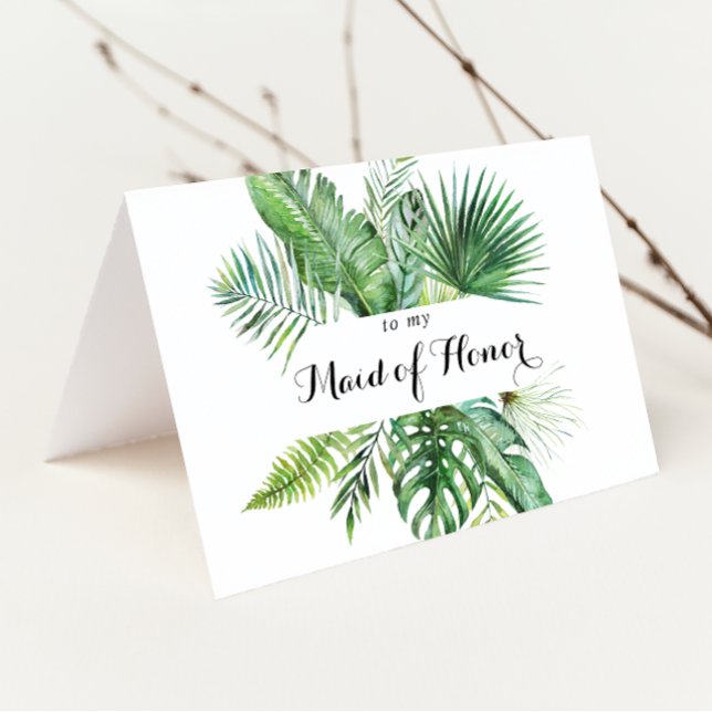 Destination Tropical Green Bridal Party Thank You (Creator Uploaded)