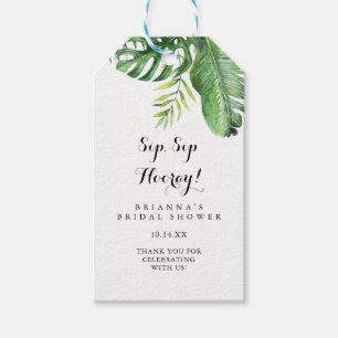 Destination Tropical Sip Sip Hooray Bridal Shower Gift Tags