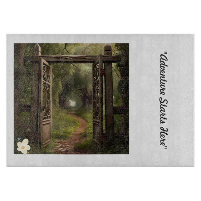 "Destination Unknown" Cutting Board (Front)