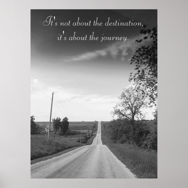 Destination, Voyage Inspiration Citation Poster (Devant)
