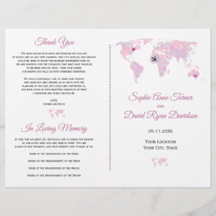 Destination Watercolor World Map Programme de mari