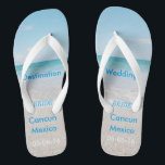 Destination Wedding Beach Sandals<br><div class="desc">Destination Wedding Beach Sandals / Flip Flops with Personalized Wedding Date & Destination</div>