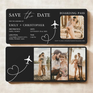 Destination Wedding Boarding Pass Plane Ticket