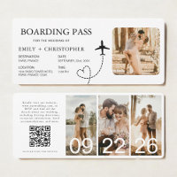 Destination Wedding Boarding Pass Plane Ticket