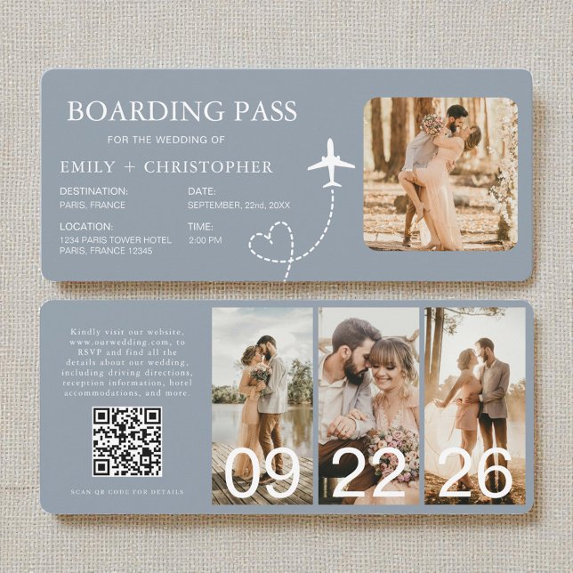 Destination Wedding Boarding Pass Plane Ticket (Creator Uploaded)