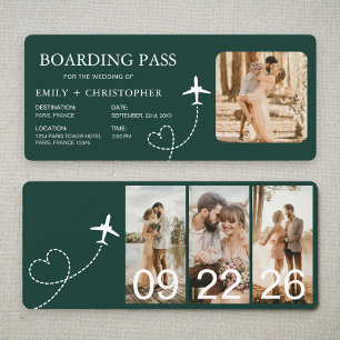 Destination Wedding Boarding Pass Plane Ticket