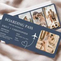 Destination Wedding Boarding Pass Plane Ticket