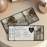 Destination Wedding Boarding Pass Ticket QR Code Invitation<br><div class="desc">Save the date airplane ticket save the date invitation. Announce your destination wedding with our fun modern save the date incitation made to resemble a plane ticket . Customize with your photos,  name,  date,  location,  and add your QR code to the back. Artwork hand-painted by Moodthology Papery</div>