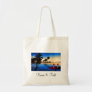 Destination wedding = customize with your own name tote bag