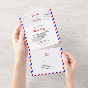 Destination Wedding Cyprus Airmail All In One Invi Invitation