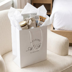 Destination Wedding Elegant White Welcome Bag