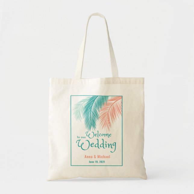 Destination Wedding gift bags, Wedding welcome bag (Front)
