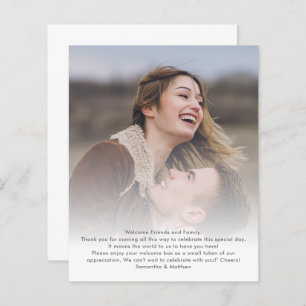 Destination Wedding Itinerary Program Photo Card