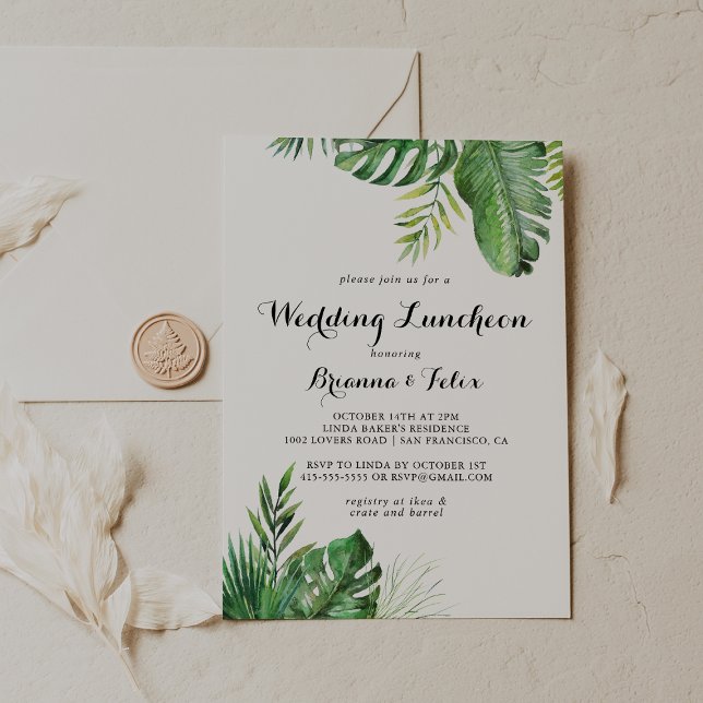 Destination Wedding Luncheon Bridal Shower Invitation (Creator Uploaded)