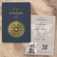 Destination Wedding Passport Compass Wedding 
