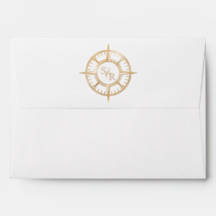 Destination Wedding Passport GlitterGold World Map Envelope