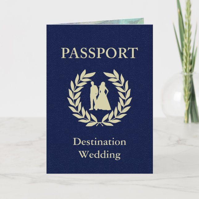 destination wedding passport invitation (Front)