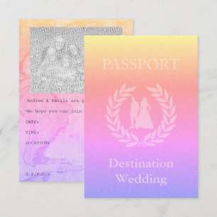 destination wedding passport invitation