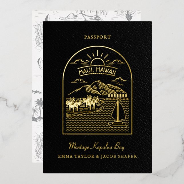 Destination Wedding Passport Save the Date (Front/Back)