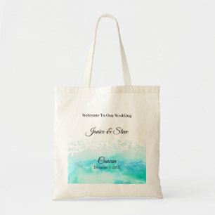 Destination Wedding Personalized Cancun Wedding  Tote Bag