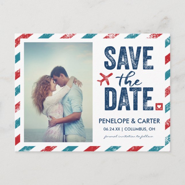 Destination Wedding | Postcard Save the Date (Front)
