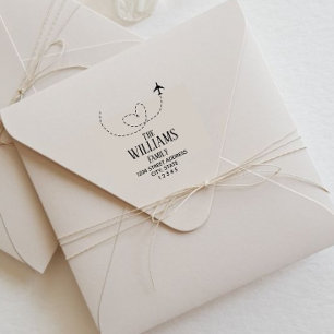 Destination Wedding Return Address Rubber Stamp