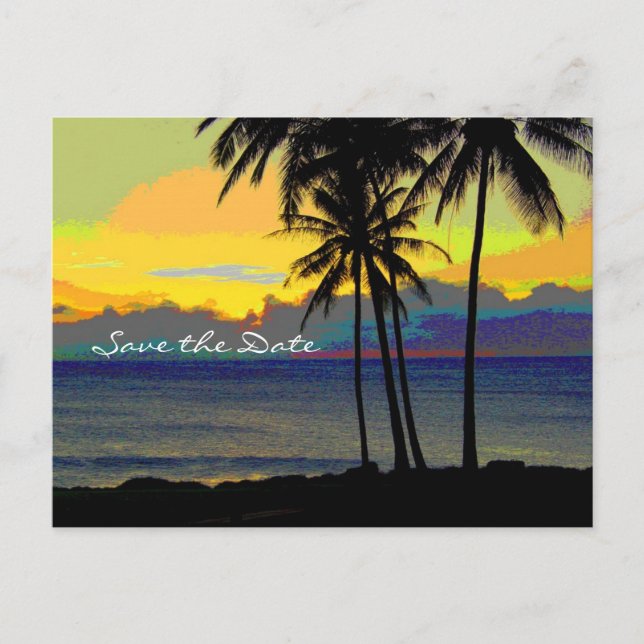 Destination Wedding Save the Date Announcement Postcard (Front)