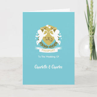Destination Weddings Abroad Photo Passport Invite