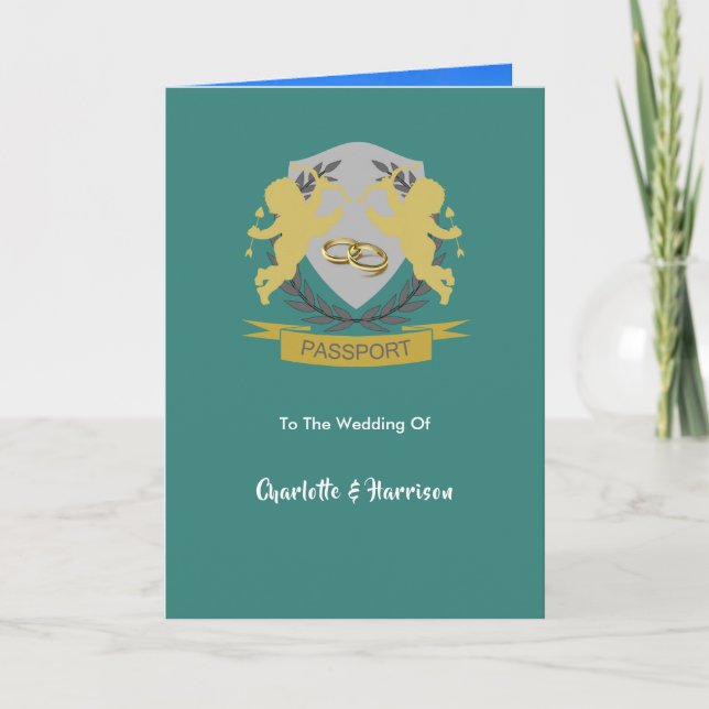 Destination Weddings Abroad Photo Passport Invite (Front)