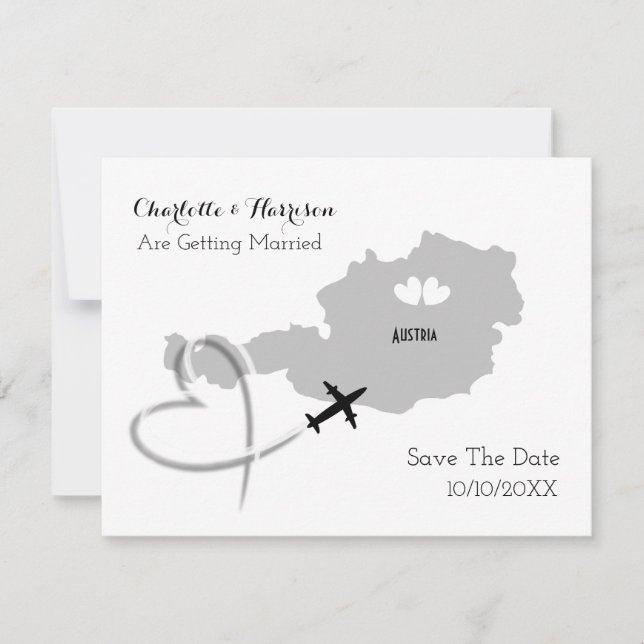 Destination Weddings Austria Save The Date (Front)