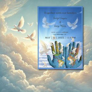 destination worldmap saint mariage invitation