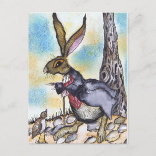 DESTINATIONALLY CHALLENGED HARE POSTCARD