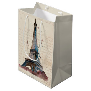 Destinations   Letters From The Eiffel Tower Medium Gift Bag