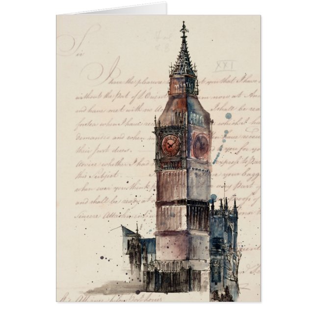 Destinations | Lettres Vintages De Big Ben (Devant)