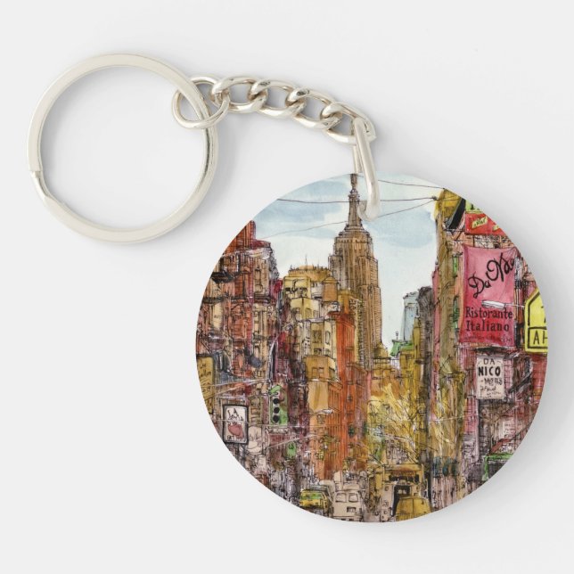 Destinations | New York City View of Little Italy Keychain (Front)