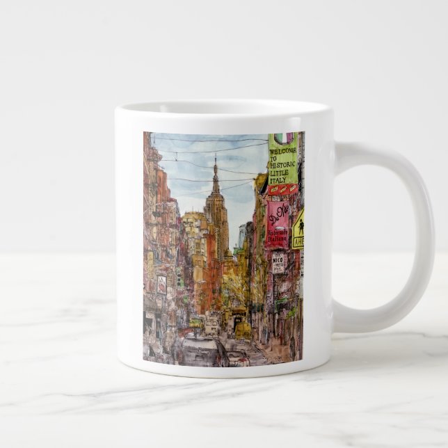 Destinations | New York City View of Little Italy Large Coffee Mug (Right)