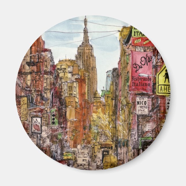 Destinations | New York City View of Little Italy Magnet (Front)