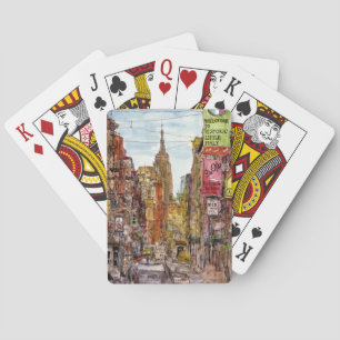 Destinations   New York City View of Little Italy Playing Cards