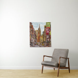 Destinations New York City View of Little Italy Tapestry