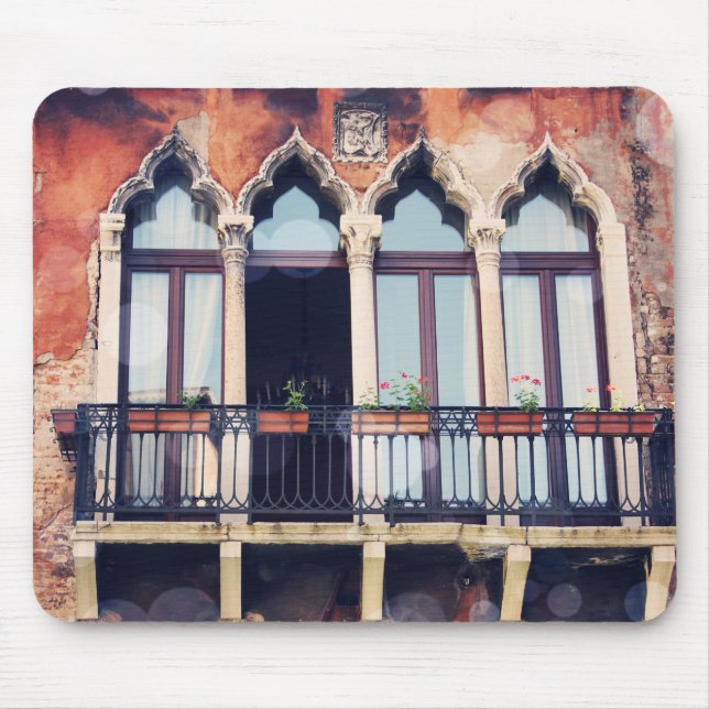 Destinations | Rustic Venice Building Mouse Pad (Front)