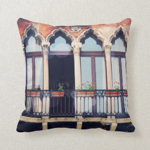 Destinations   Rustic Venice Building Throw Pillow