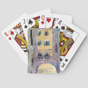 Destinations   Venice Canal Bridge View Playing Cards