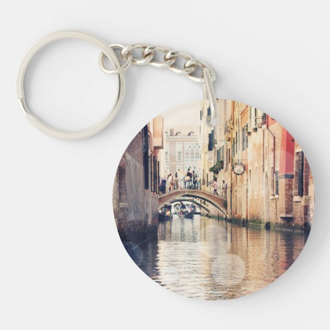Destinations | Venice Gondolas Photograph Keychain (Front)